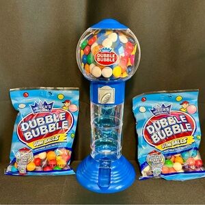 Kids Gumball Machine with Blue or Red Dispenser and Refill Packs
